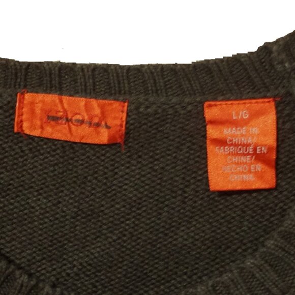 Izod Olive Green and Black Crew Neck Sweater Men’s Large - Picture 3 of 4